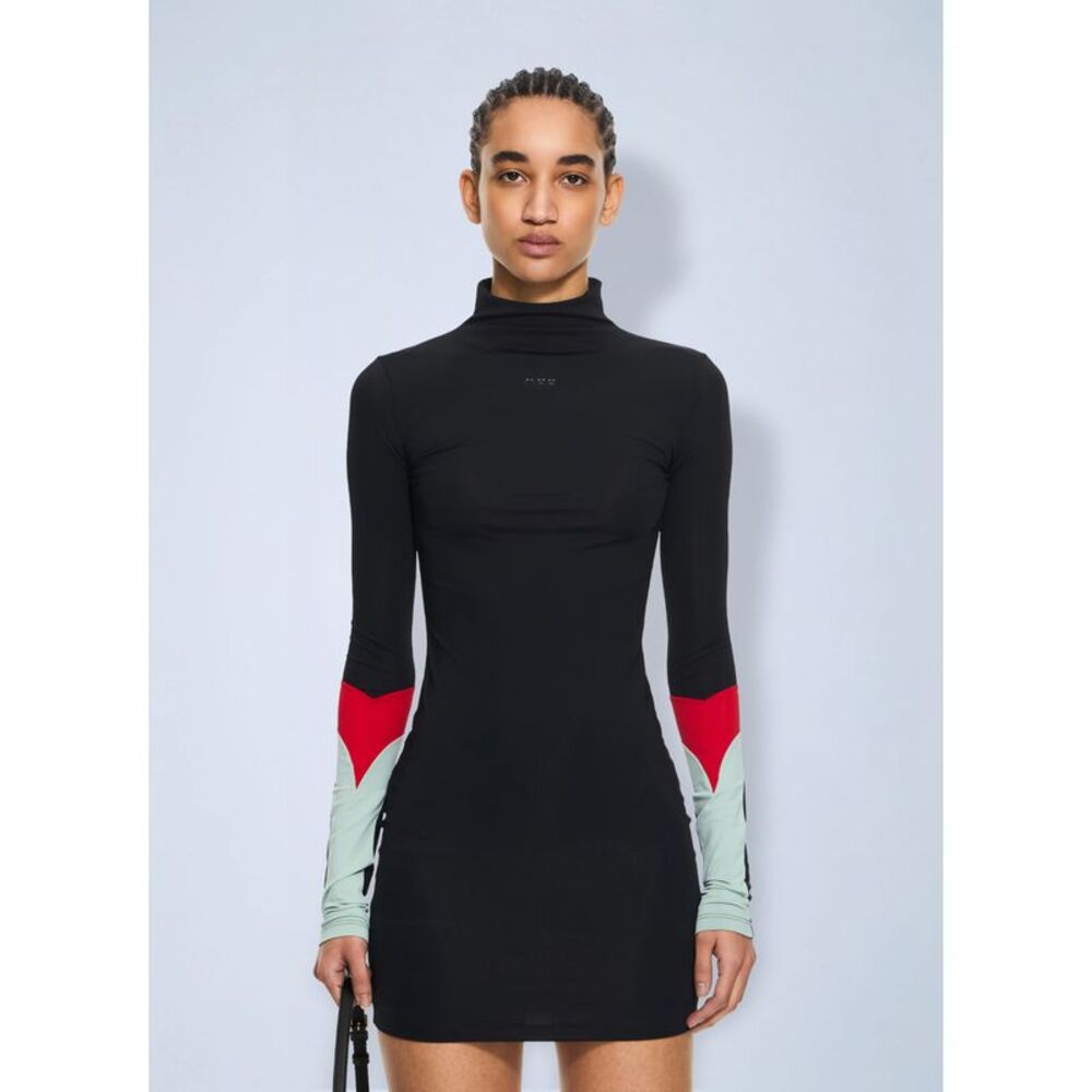 Off-White Women Lycra Collar Insert Mini Dress